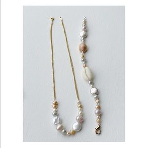 Chunky Colorful Pearl Choker & Bracelet 🐚